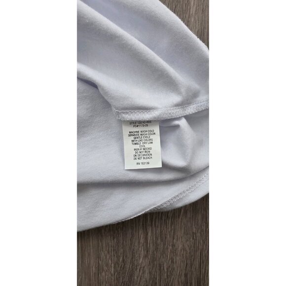 Frankee & Skylar White Babydoll Top XL Square Neck Lace Trim Peplum Blouse - Picture 9 of 10